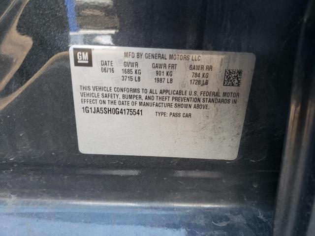 1G1JA5SH0G4175541 2016 Chevrolet Sonic Ls