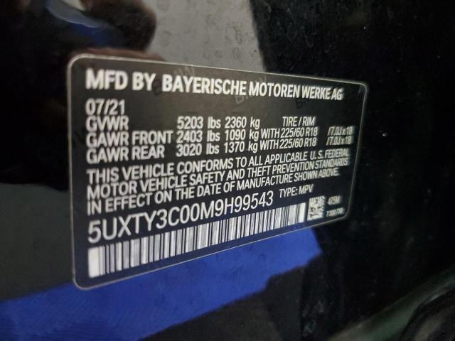 5UXTY3C00M9H99543 2021 BMW X3, photo no. 13