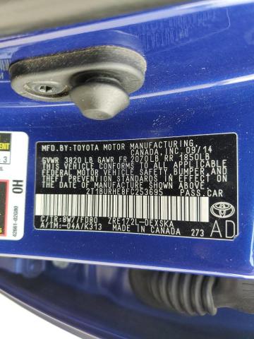 2T1BURHE8FC253695 Toyota COROLLA L