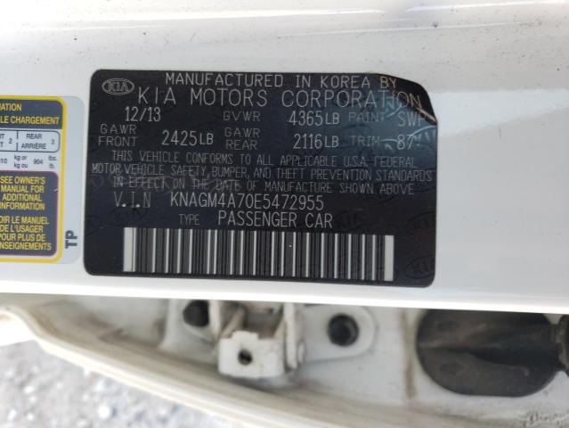 KNAGM4A70E5472955 KIA Optima Lx