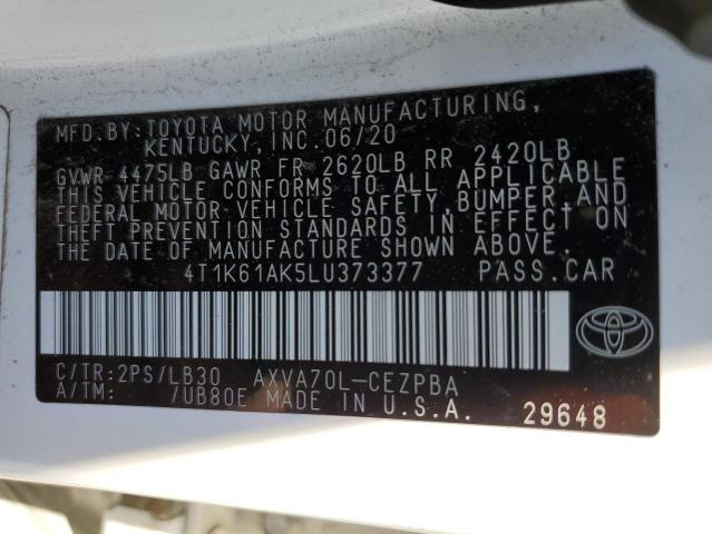 4T1K61AK5LU373377 Toyota CAMRY XSE