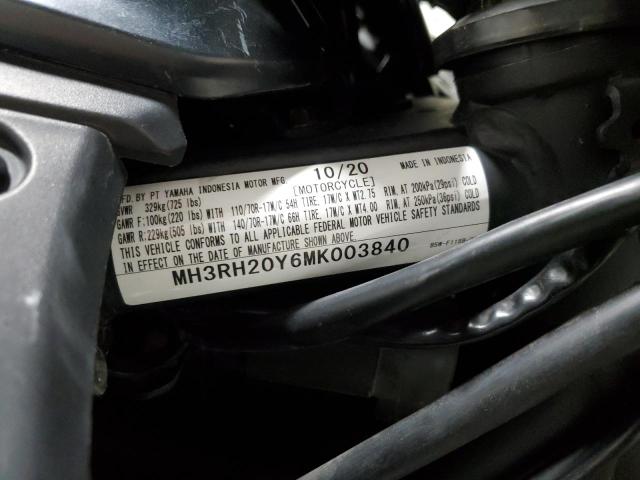 2021 YAMAHA MT-03 MH3RH20Y6MK003840