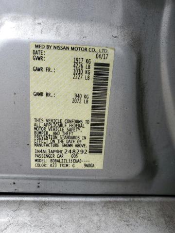 1N4AL3AP4HC248292 Nissan ALTIMA 2.5