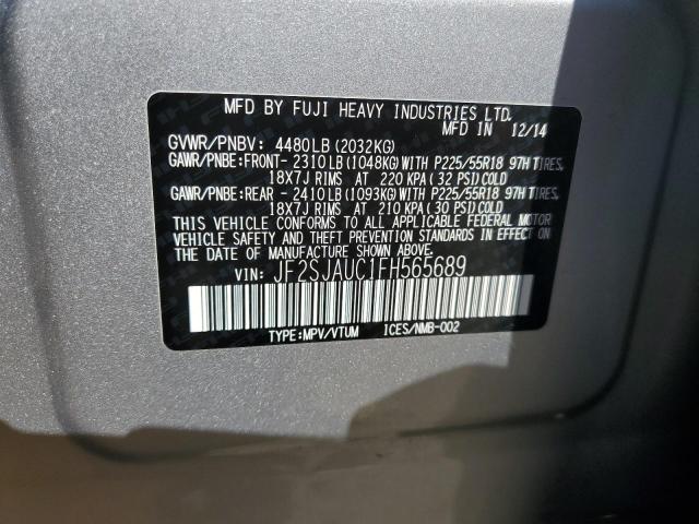 JF2SJAUC1FH565689 Subaru Forester 2.5i Touring