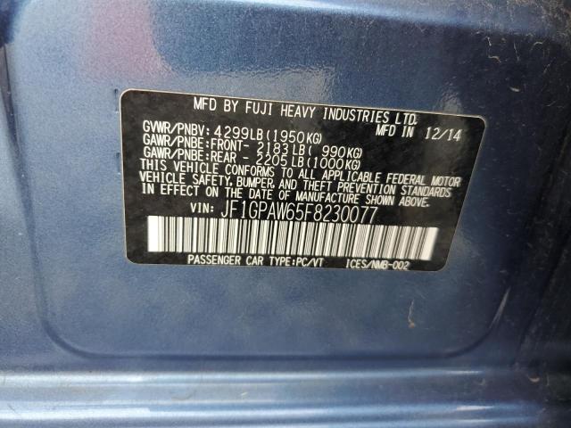 JF1GPAW65F8230077 Subaru Impreza Sport Limited