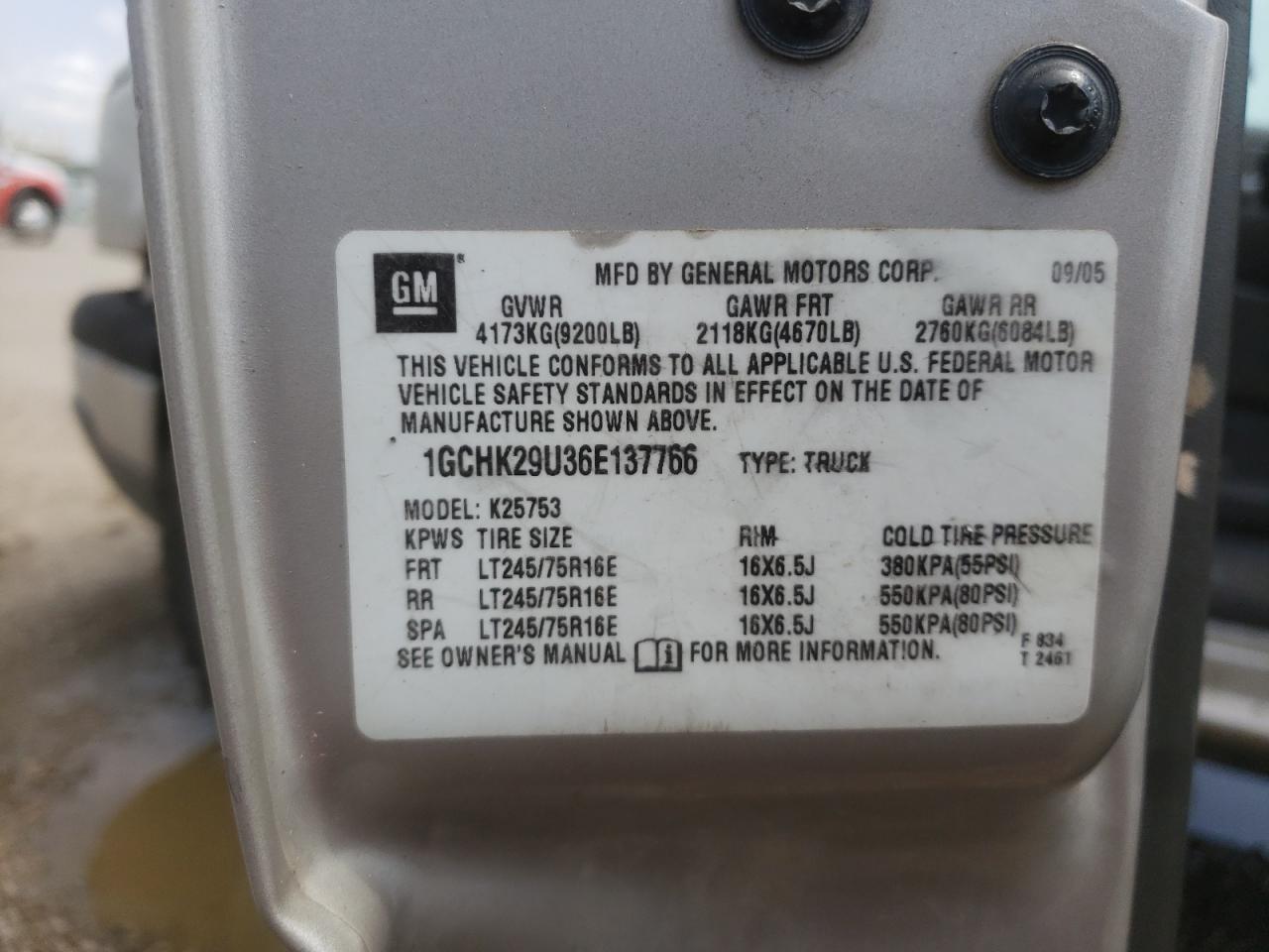 1GCHK29U36E137766 2006 Chevrolet Silverado K2500 Heavy Duty