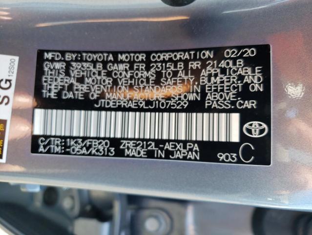 2020 TOYOTA COROLLA LE - JTDEPRAE9LJ107529