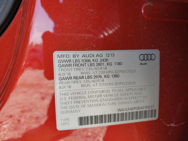 VIN WA1LFAFP3EA070237 2014 Audi Q5, Premium Plus no.13