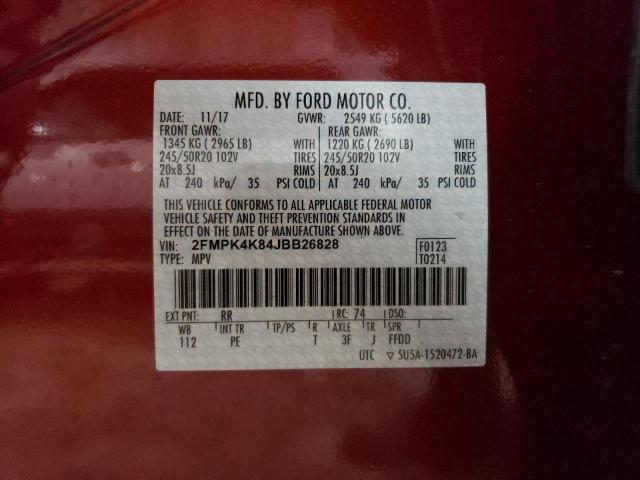 2018 FORD EDGE TITAN - 2FMPK4K84JBB26828