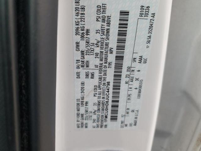 2018 FORD ESCAPE SEL - 1FMCU0HD8JUC44798