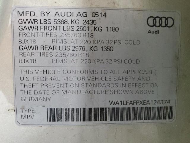 VIN WA1LFAFPXEA124374 2014 Audi Q5, Premium Plus no.14