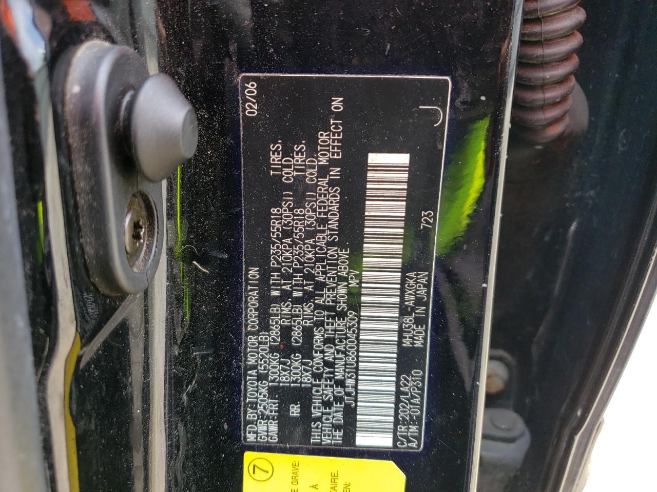 JTJHW31U860045309 2006 Lexus Rx 400 JTJHW31U860045309 2006 Lexus Rx 400
