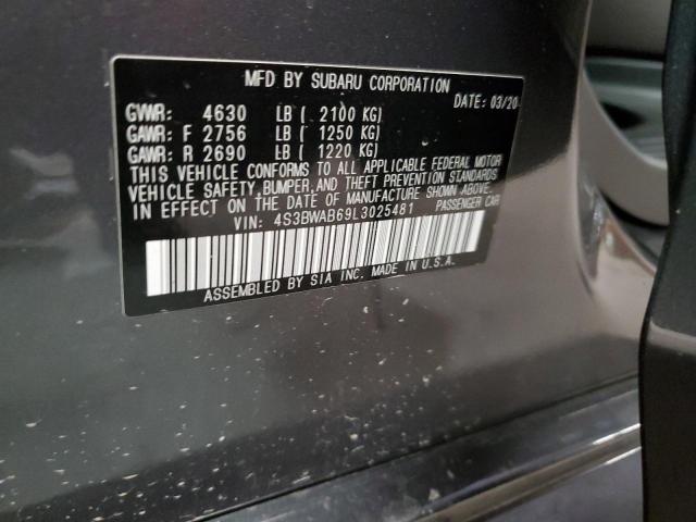 2020 SUBARU LEGACY 4S3BWAB69L3025481
