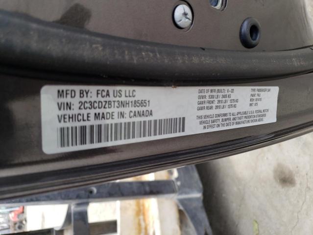 2C3CDZBT3NH185651 Dodge Challenger R/t