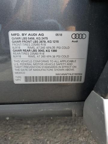 WA1ANAFY4J2182004 2018 AUDI Q5, photo no. 13