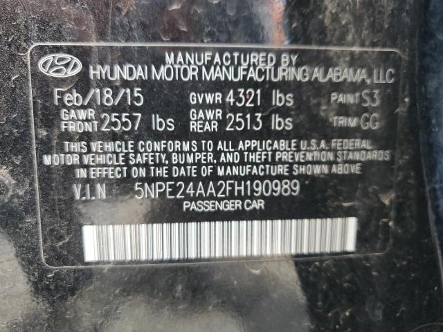 Lot #2457529199 2015 HYUNDAI SONATA ECO salvage car