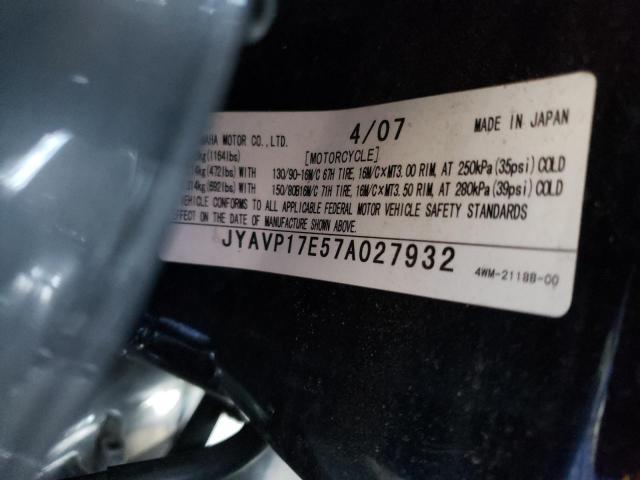 2007 YAMAHA XV1700 A JYAVP17E57A027932