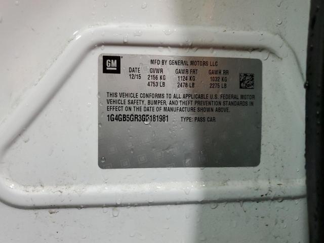 1G4GB5GR3GF181981 Buick Lacrosse