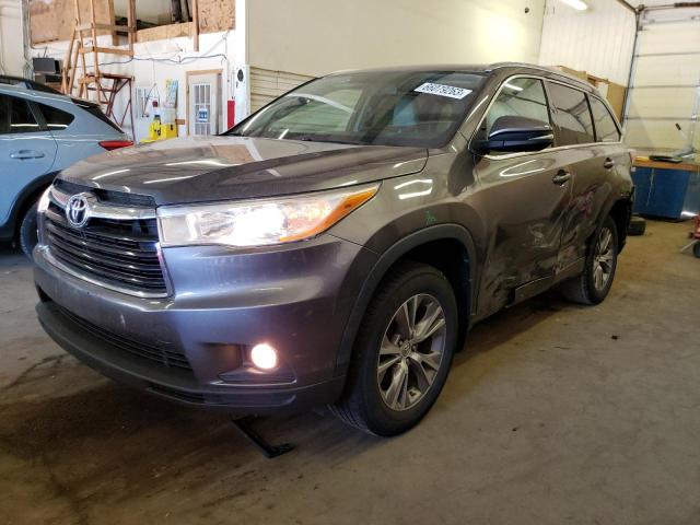 VIN 5TDJKRFH2ES019363 2014 Toyota Highlander, Xle no.1