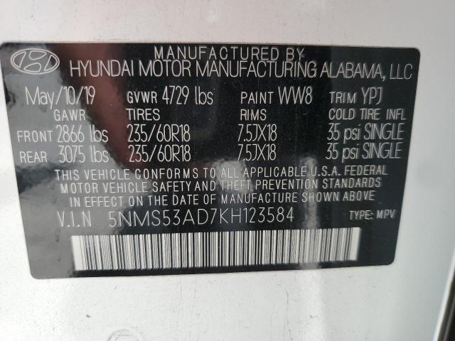 2019 HYUNDAI SANTA FE L - 5NMS53AD7KH123584