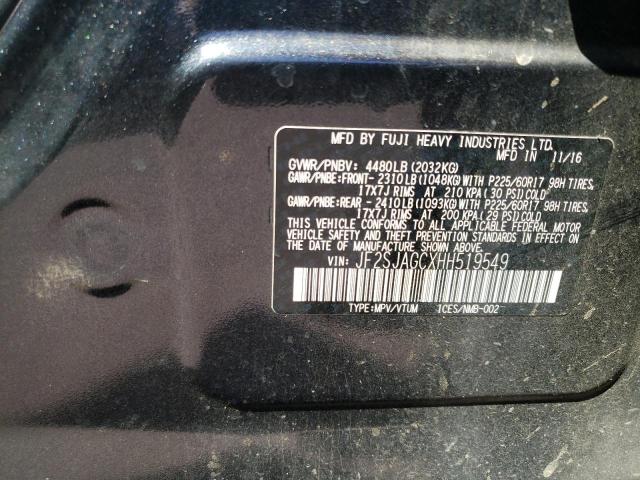 JF2SJAGCXHH519549 Subaru Forester 2.5i Premium