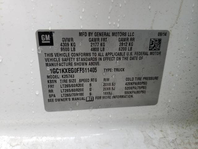 2015 CHEVROLET SILVERADO - 1GC1KXEG0FF511405
