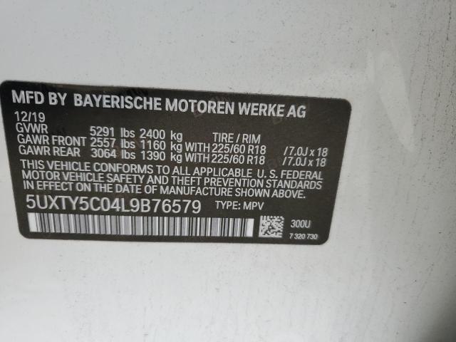 5UXTY5C04L9B76579 BMW X3 XDRIVE3 10