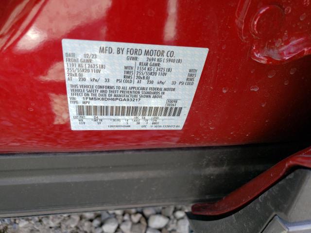 1FMSK8DH6PGA93217 Ford EXPLORER XLT