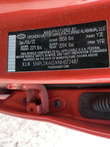 5NPLS4AGXNH072487 Hyundai Elantra SE 13