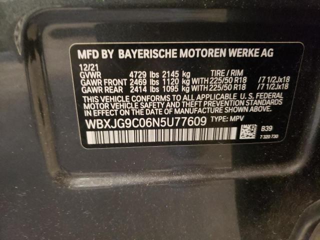 WBXJG9C06N5U77609 BMW X1 XDRIVE2 13