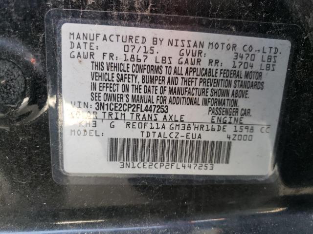 3N1CE2CP2FL447253 Nissan Versa Note S