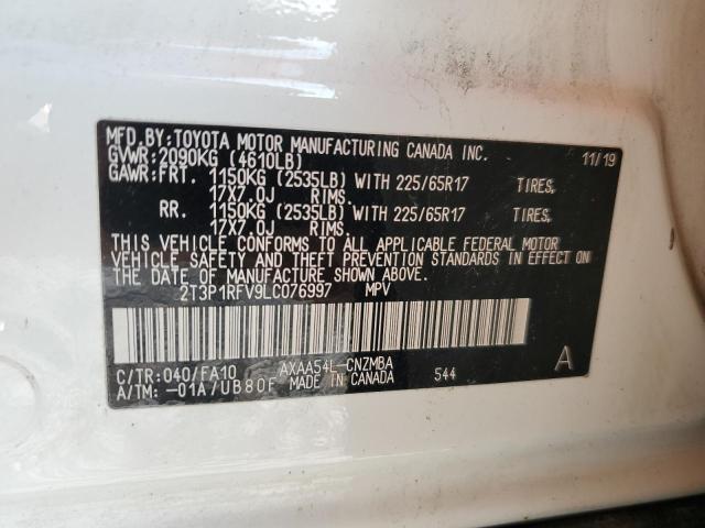2T3P1RFV9LC076997 Toyota Rav4 Xle