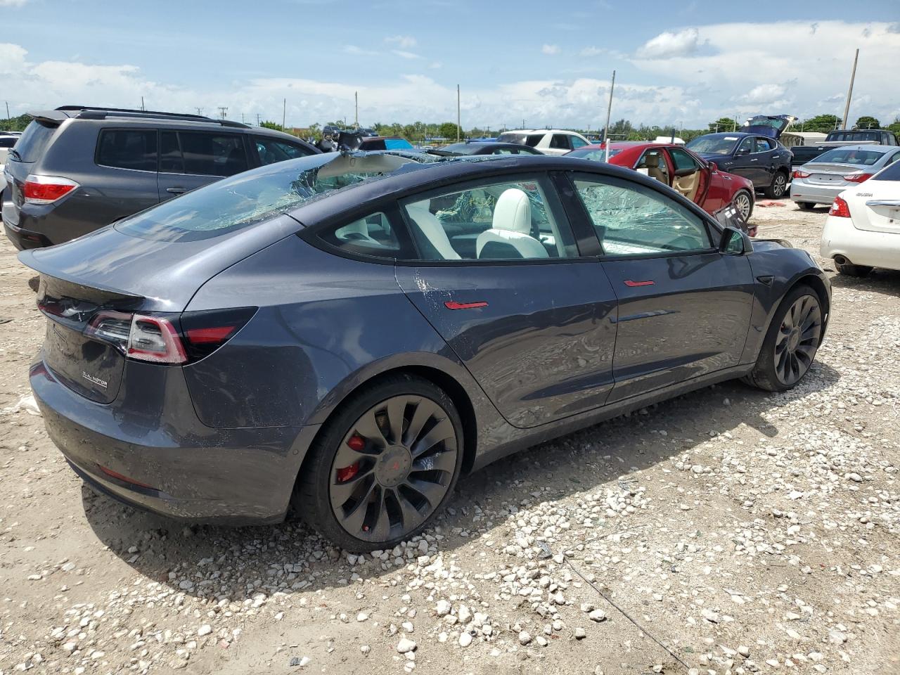 2022 Tesla Model 3 at FL - West Palm Beach, Copart lot 64247393