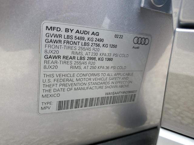 WA1EAAFY4N2066837 2022 AUDI Q5, photo no. 13