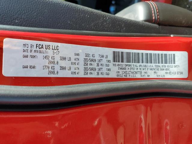 1C4SDJCT4HC907739 Dodge Durango R/t