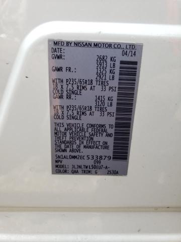 5N1AL0MM2EC533879 Infiniti QX60