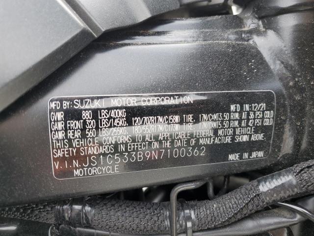 2022 SUZUKI GSX-S750 M - JS1C533B9N7100362