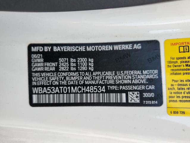 2021 BMW M440I - WBA53AT01MCH48534