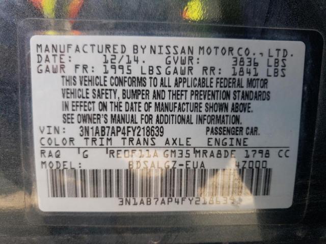 3N1AB7AP4FY218639 Nissan SENTRA S