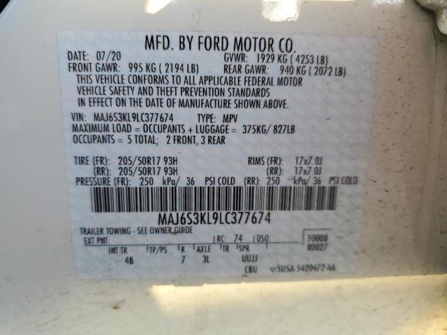 MAJ6S3KL9LC377674 Ford Ecosport Titanium