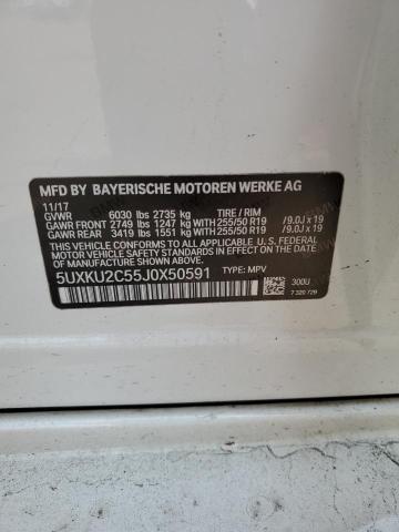 2018 BMW X6 XDRIVE3 - 5UXKU2C55J0X50591