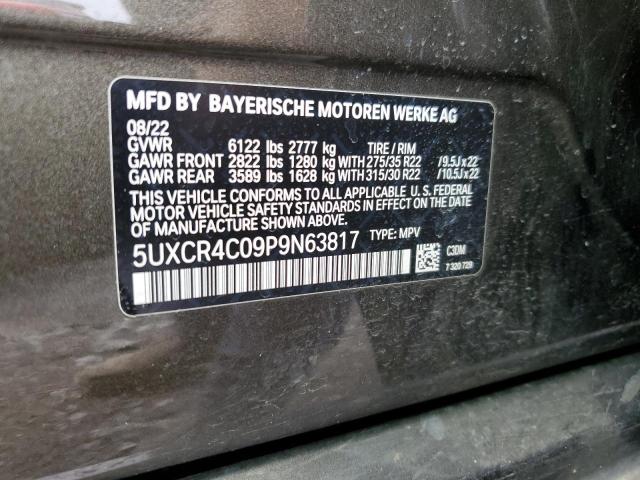 5UXCR4C09P9N63817 BMW X5 SDRIVE 12