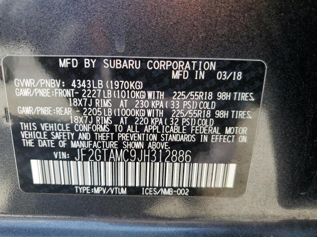 JF2GTAMC9JH312886 Subaru Crosstrek Limited