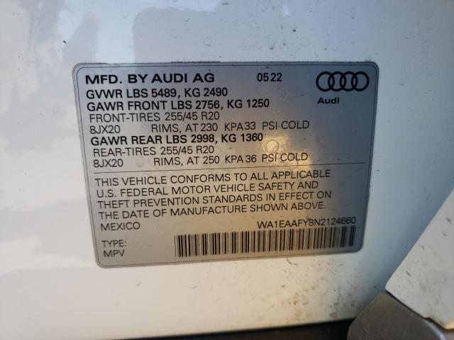 WA1EAAFY8N2124660 2022 AUDI Q5, photo no. 13