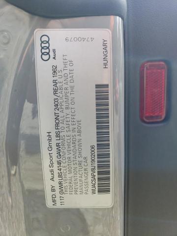 2018 AUDI TT RS - WUACSAFV8J1902006