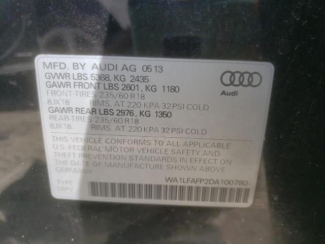 VIN WA1LFAFP2DA100780 2013 Audi Q5, Premium Plus no.13