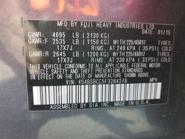 4S4BSBCC5F3284278 Subaru Outback 2.5i Premium
