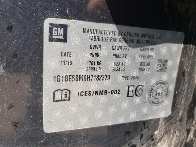 2017 CHEVROLET CRUZE LT - 1G1BE5SM0H7182379