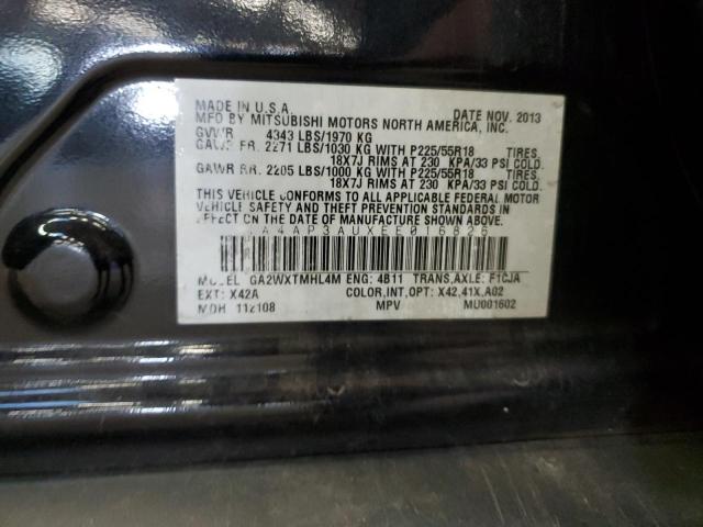 4A4AP3AUXEE016826 Mitsubishi Outlander Sport Es