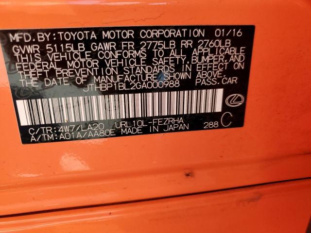 2016 LEXUS GS-F JTHBP1BL2GA000988
